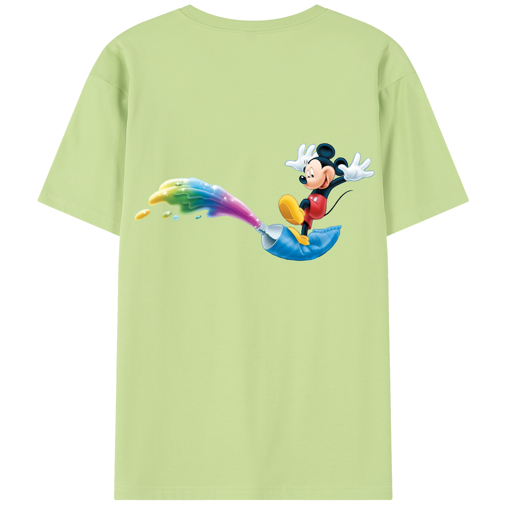 （画像用） ミッキーマウス Mickey Mouse 綿100％半袖Tシャツ（背面プリント）
